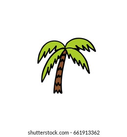 palm doodle icon