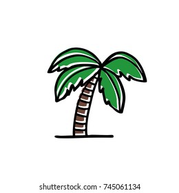 palm doodle icon