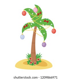
Palm drawing decorated tree for Christmas
