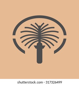 palm Dubai. Flat icon