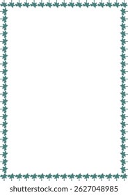 Palm elements frame decoration. Desert oasis border with empty space for your text
