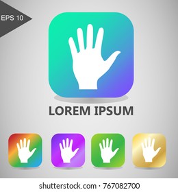 Palm flat icons, with a soft gradation color vector design