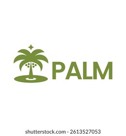 palm flat minimalist logo design