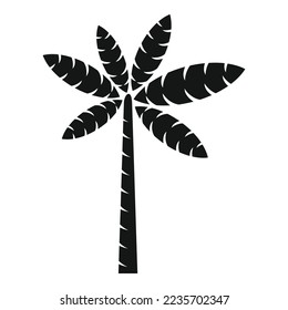 Icono de follaje de palma vector simple. Árbol de verano. Bosque exótico