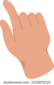 Palm With Forefinger Up Vector Illustration