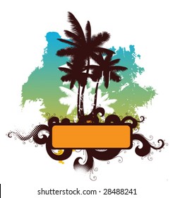 Palm frame for text