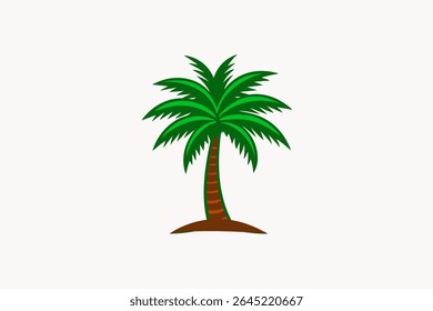 palm fruit tree design vector on white background