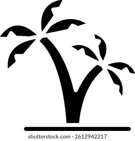 Palm Glyph Icon Vector Design