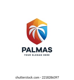 Palm Gradient Colorful Logo Template