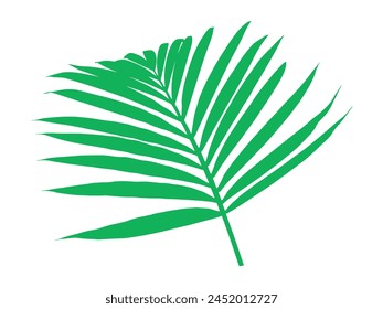 Ilustración de fondo de hoja verde palmera