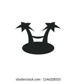 palm hammok vector icon