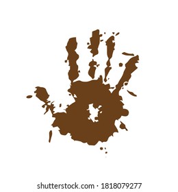 A palm hand for design concept. Very suitable in various business purposes, also for icon, symbol, logo and many more.