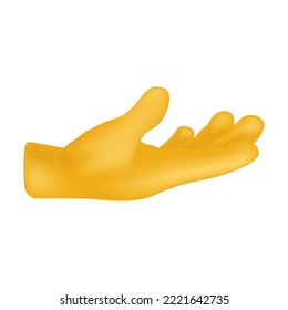 Palm Up Hand Emoji Icon Illustration Sign. Gesture Vector Symbol Emoticon Design Vector Clip Art.