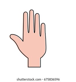 palm hand with fingers