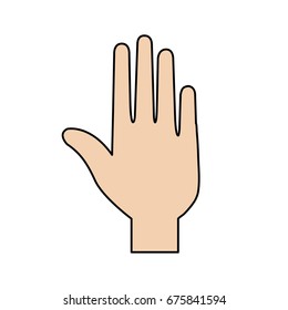 palm hand with fingers