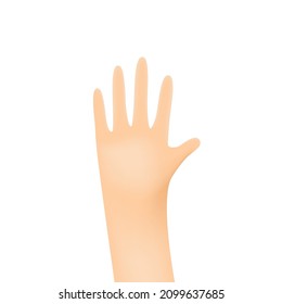 Palm hand five fingers hello illustration