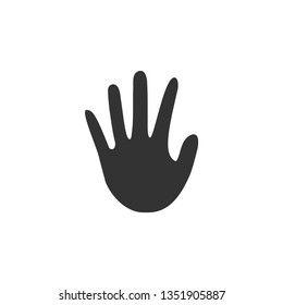 Palm hand graphic design template vector isolated illustration