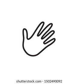 Palm hand graphic design template vector isolated