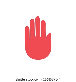 Palm hand graphic design template vector isolated