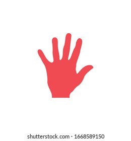 Palm hand graphic design template vector isolated