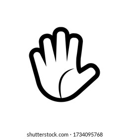 Palm-Handsymbol-Designvorlage Vektor isolierte Abbildung