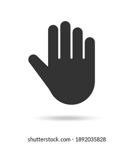 Palm Hand Icon, fill flat icon sign, isolated on white background - iconic vector Illustration