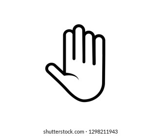 Palm, Hand icon vector, filled flat sign, solid pictogram isolated on white, logo illustration - Vector 
