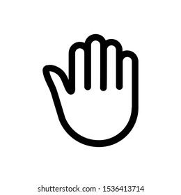 Palm, Hand icon vector, filled flat sign, solid pictogram isolated on white, logo illustration