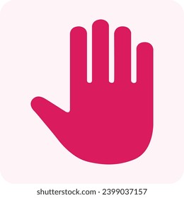 Palm, Hand icon vector, filled flat sign, solid colour eps