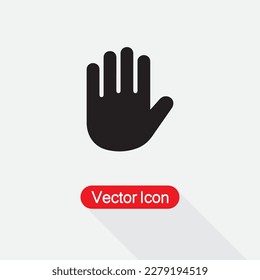 Ilustración De Vector De Palm Of Hand, Palm, Icono De Mano Eps10