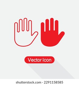 Palm Of Hand, Palm, Hand Icon Vector Illustration Eps10