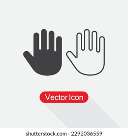 Ilustración De Vector De Palm Of Hand, Palm, Icono De Mano Eps10