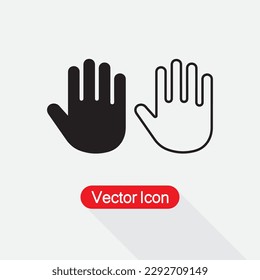 Ilustración De Vector De Palm Of Hand, Palm, Icono De Mano Eps10