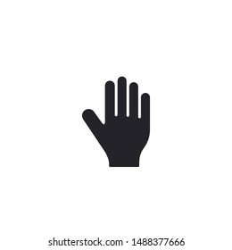 Palm, Hand icon vector isolated flat illustration.