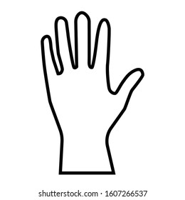 Palm, Hand icon vector, isolated on white, logo illustration. Perfect use for website, pattern, design, etc.