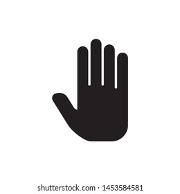 palm hand icon. vector symbol on white background. isolated