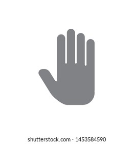 palm hand icon. vector symbol on white background. isolated