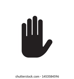 palm hand icon. vector symbol on white background. isolated