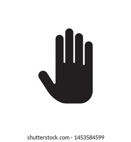 palm hand icon. vector symbol on white background. isolated