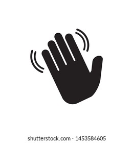 palm hand icon. vector symbol on white background. isolated