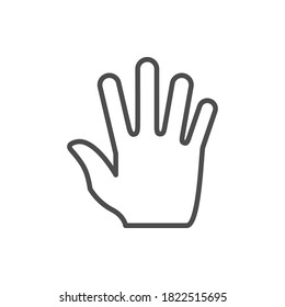 Palm Or Hand Line Outline Icon