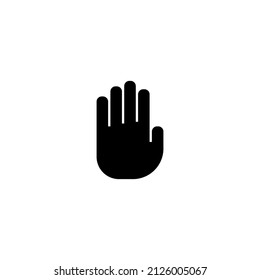 Se levanta la palma de la mano. Ilustración vectorial. EPS-10.