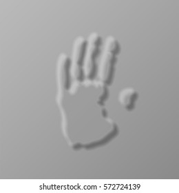 Palm of a hand, vector illustration