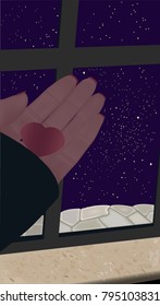 palm heart hand