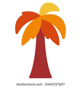 Palm Holiday travel object illustration