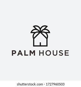 Palm Home Logo. Vector House