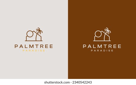 Palm House Logo. Universal creative premium symbol. Vector sign icon logo template. Vector illustration