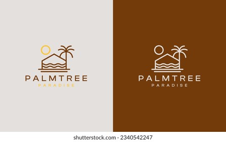 Palm House Logo. Universal creative premium symbol. Vector sign icon logo template. Vector illustration