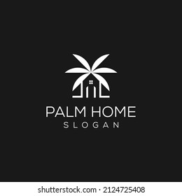 palm house logo vector icon illustration
