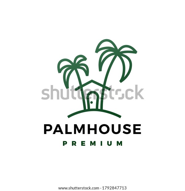 palm house logo\
vector icon illustration